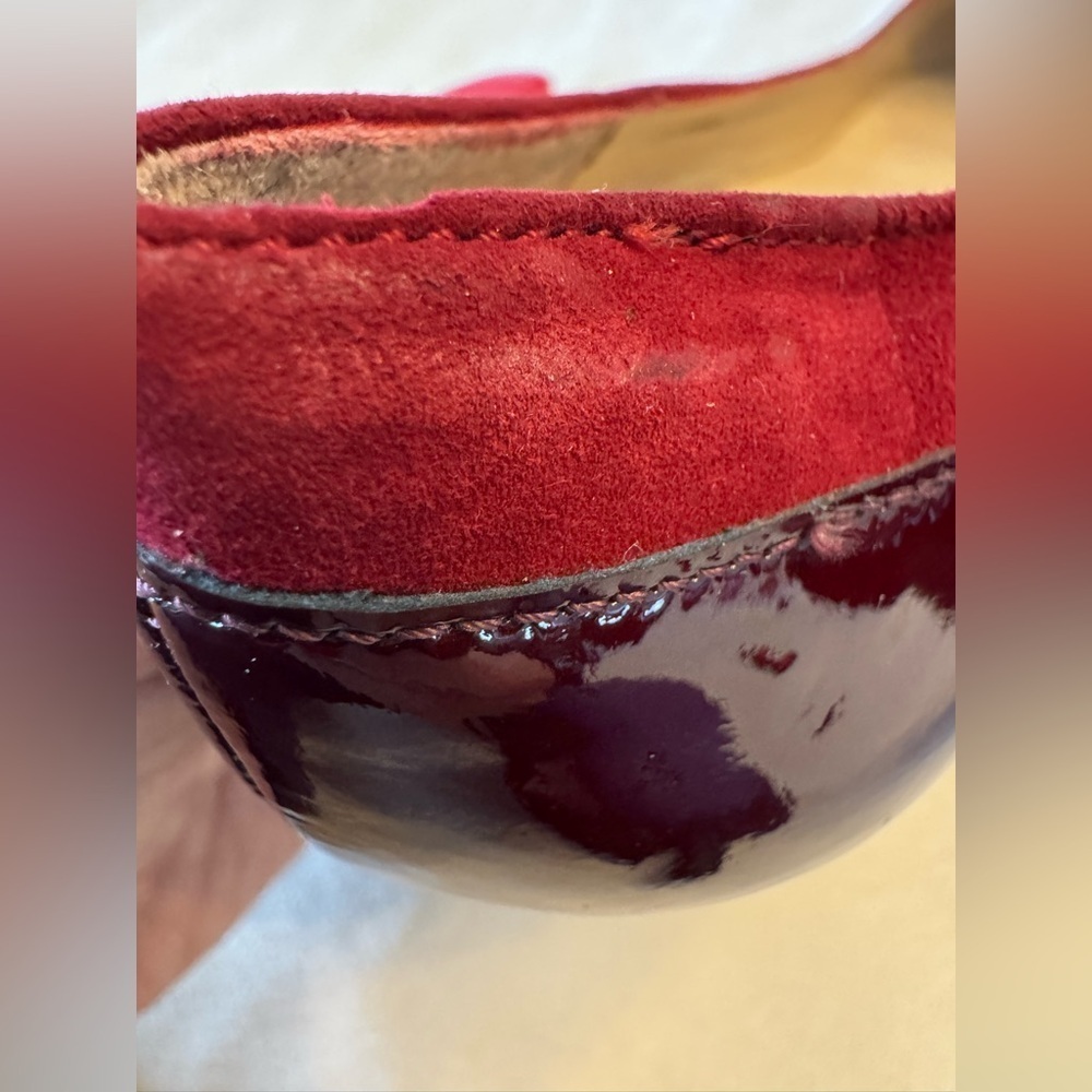 Peter Kaiser Patent Burgundy Kitten Heel Pump with Bow Detail, sz 9 (UK 6.5) - Picture 7 of 14
